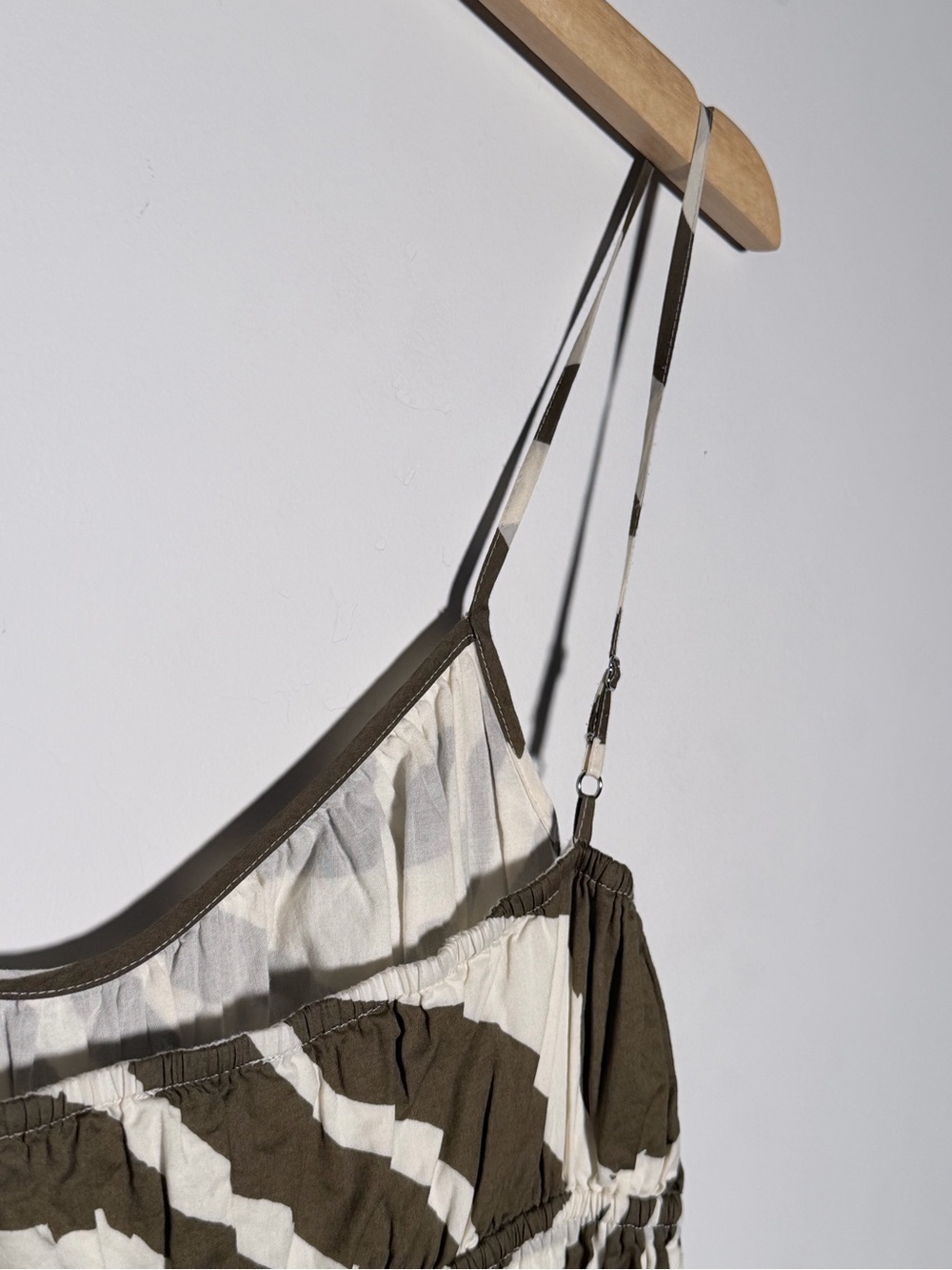 Rails Fatima Olive & Cream Zebra-Print Maxi Dress with Spaghetti Straps - Picture 11 of 14